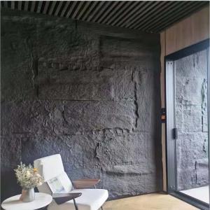 Pu stone wall panel polyurethane stone panel 3D wall panel board artificial light weight slate stone continuous texture big slab